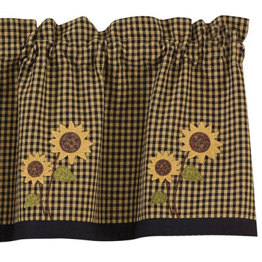 Sunflower Check Valance Park designs - The Fox Decor